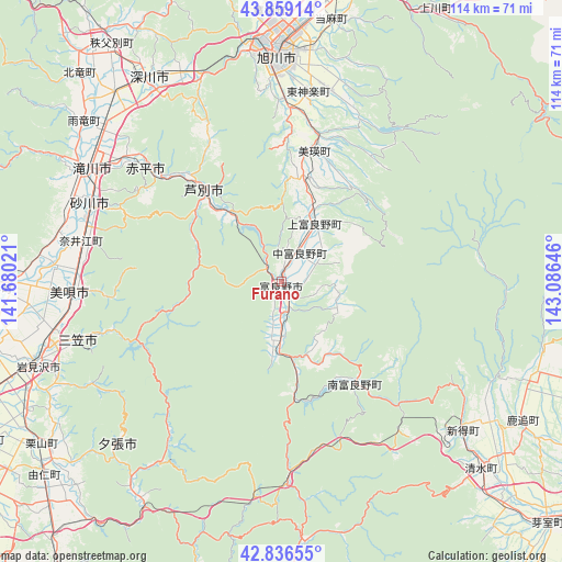 Furano on map
