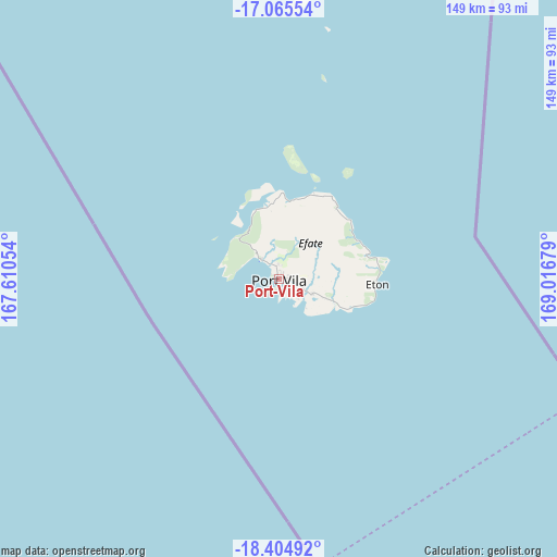 Port-Vila on map