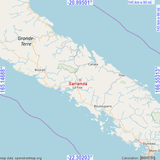 Sarraméa on map