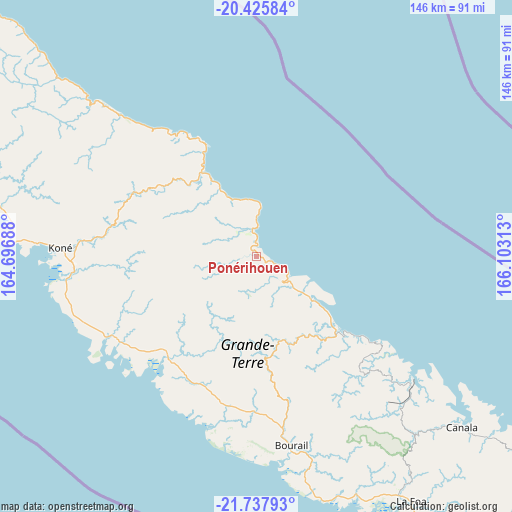 Ponérihouen on map