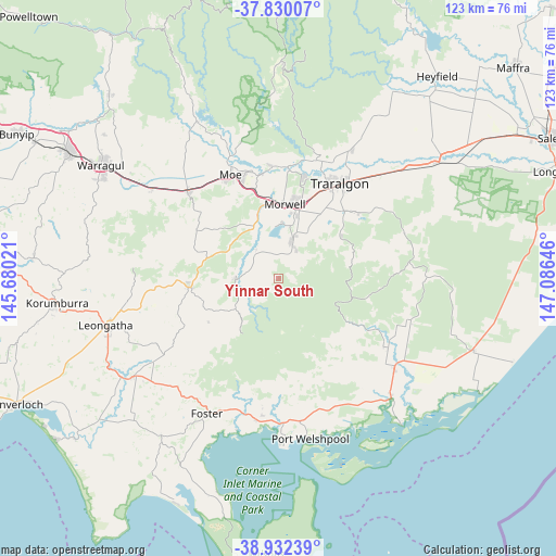 Yinnar South on map