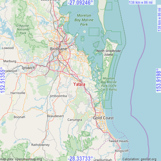 Yatala on map