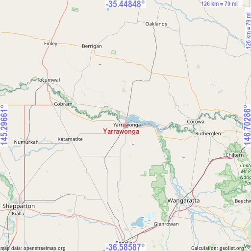 Yarrawonga on map