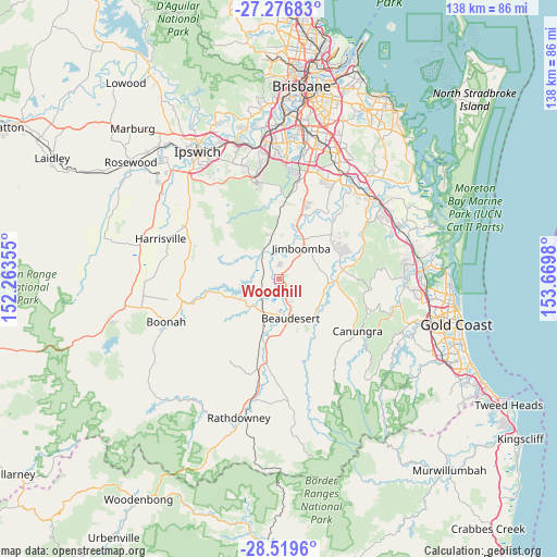 Woodhill on map