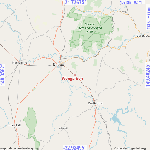 Wongarbon on map
