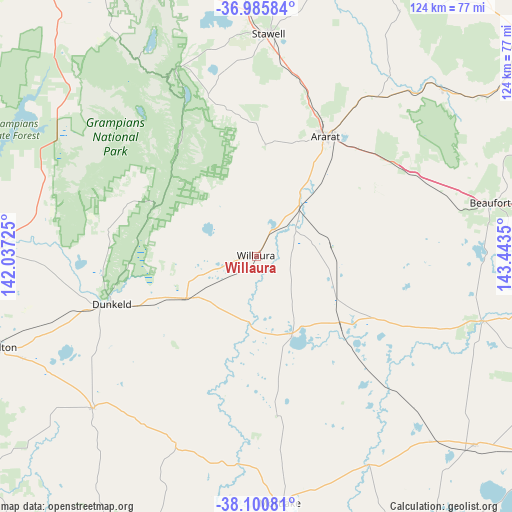 Willaura on map