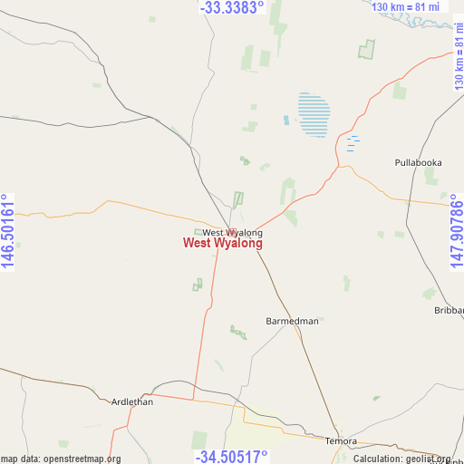 West Wyalong on map