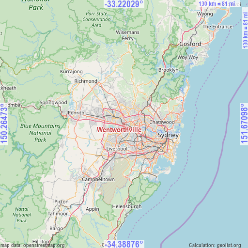Wentworthville on map