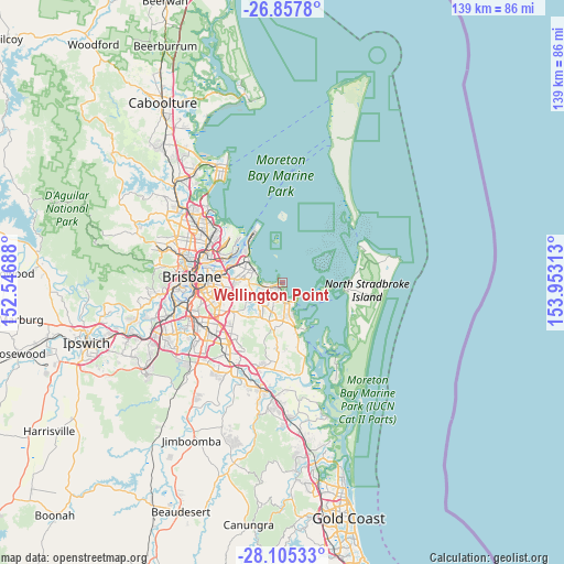 Wellington Point on map