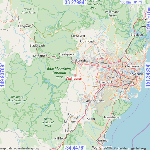 Wallacia on map