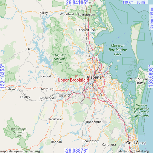 Upper Brookfield on map