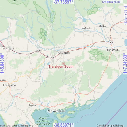 Traralgon South on map