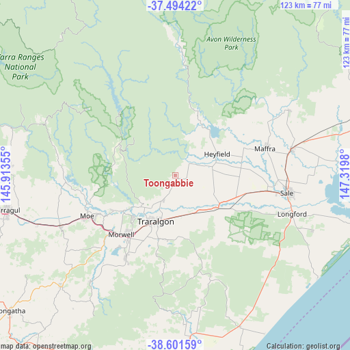 Toongabbie on map