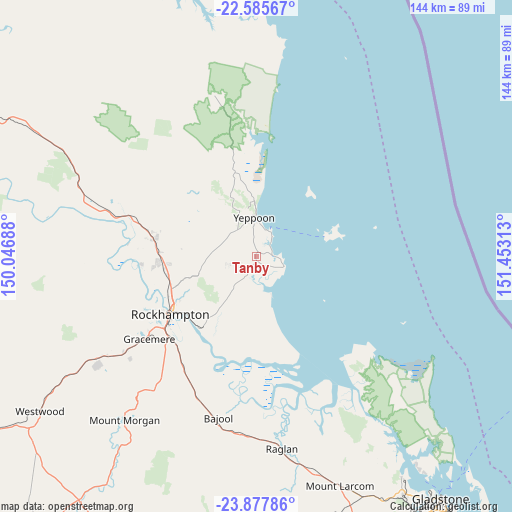 Tanby on map