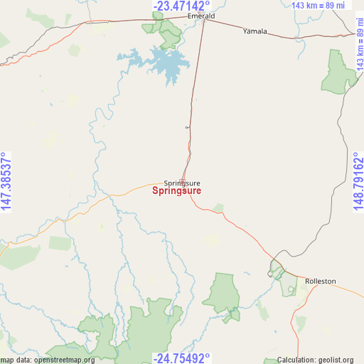 Springsure on map