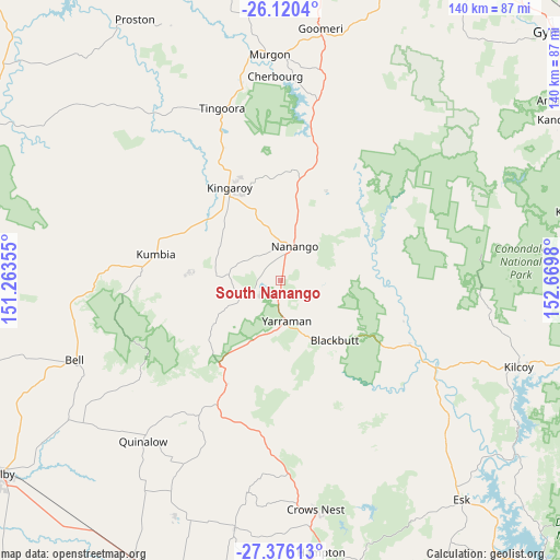 South Nanango on map