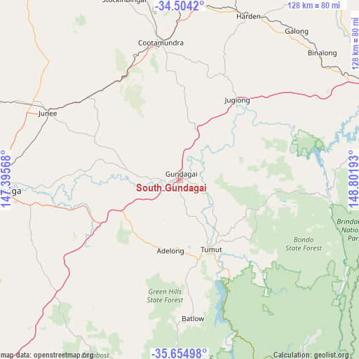 South Gundagai on map