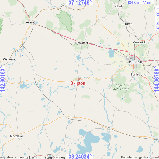 Skipton on map