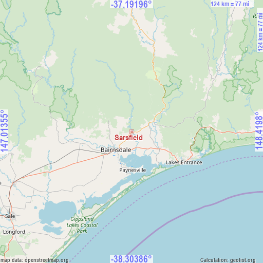 Sarsfield on map
