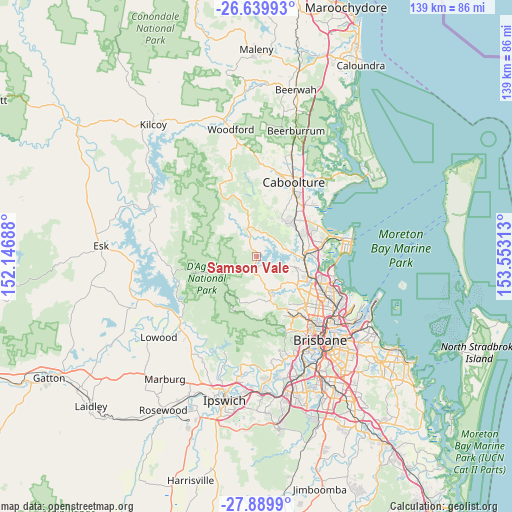 Samson Vale on map