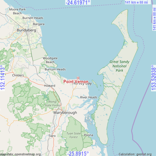 Point Vernon on map