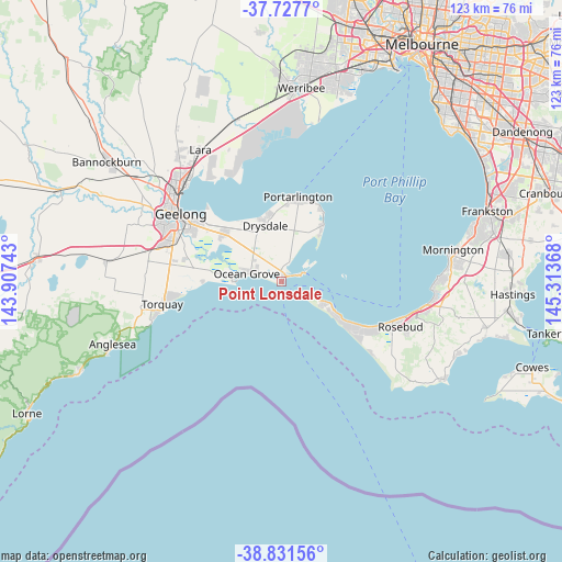 Point Lonsdale on map