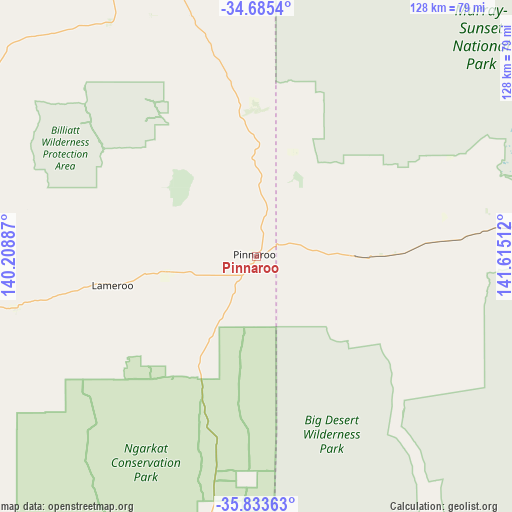 Pinnaroo on map