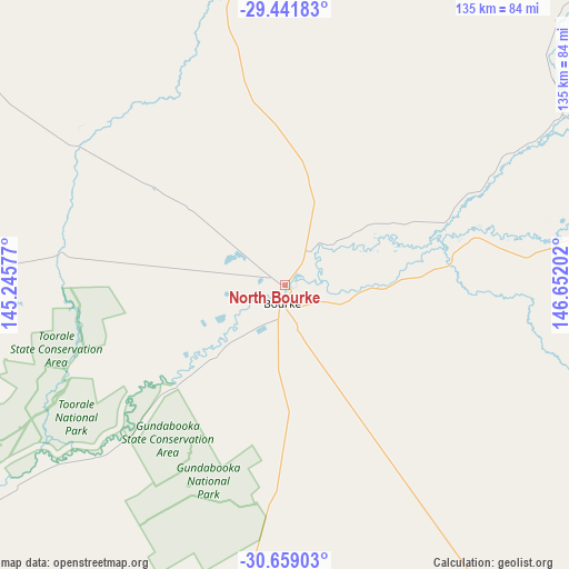 North Bourke on map