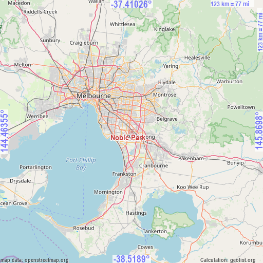 Noble Park on map