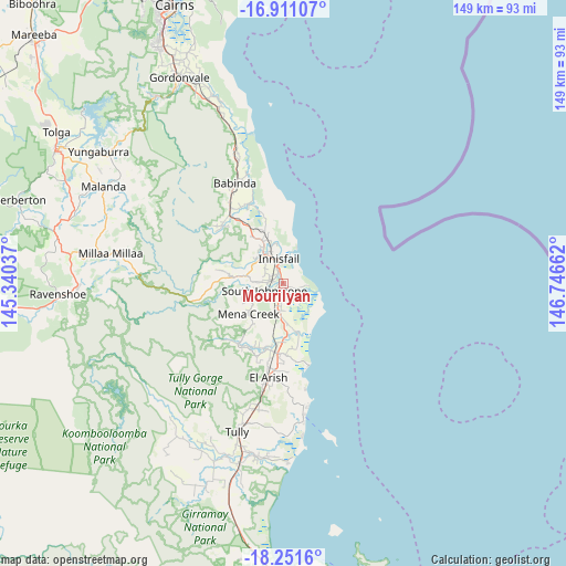 Mourilyan on map