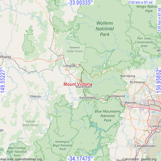 Mount Victoria on map
