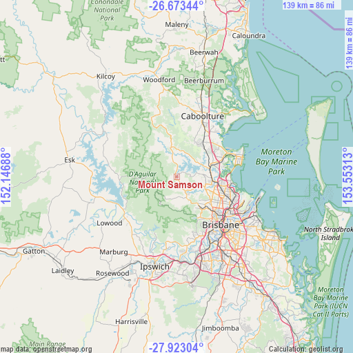 Mount Samson on map