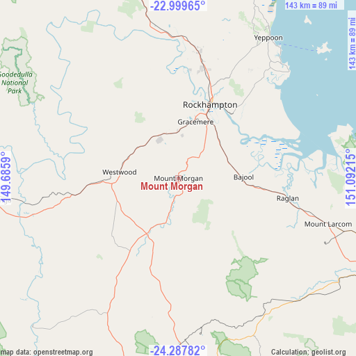 Mount Morgan on map