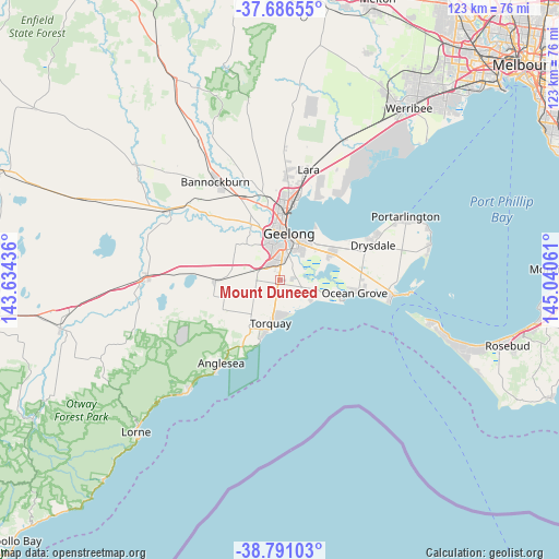 Mount Duneed on map