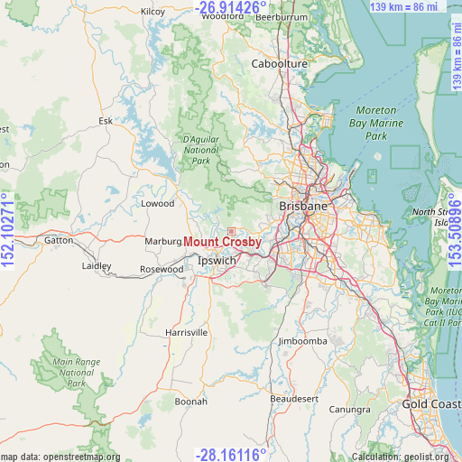 Mount Crosby on map