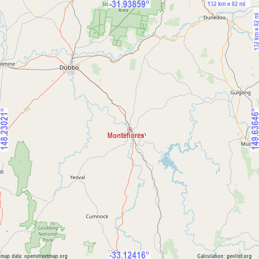 Montefiores on map