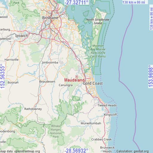 Maudsland on map