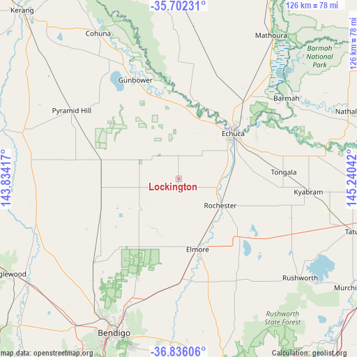 Lockington on map