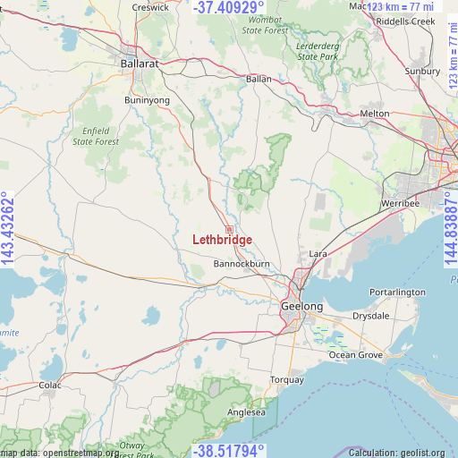 Lethbridge on map