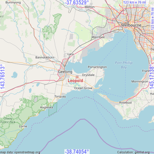 Leopold on map