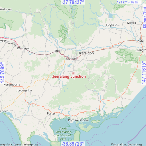 Jeeralang Junction on map