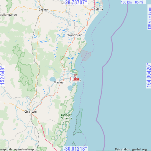 Iluka on map