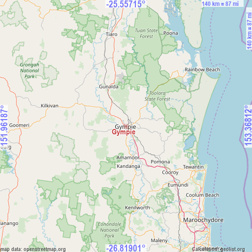 Gympie on map