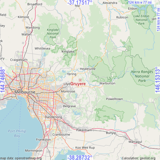 Gruyere on map