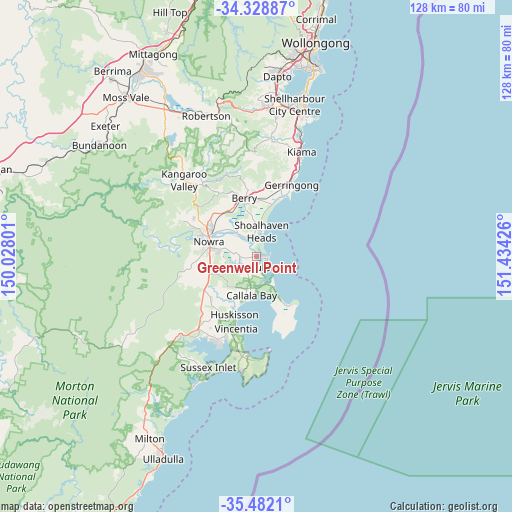 Greenwell Point on map