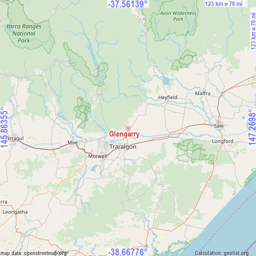 Glengarry on map