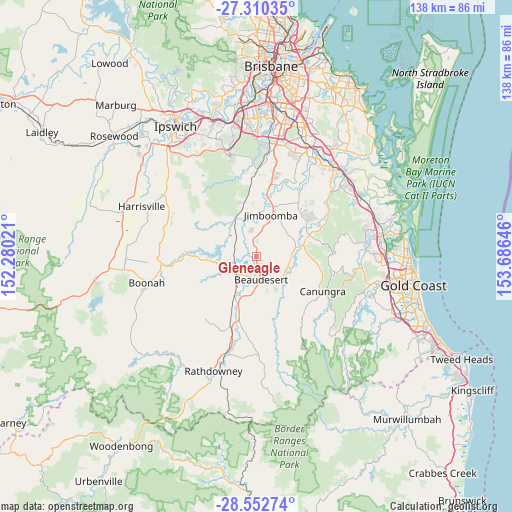 Gleneagle on map