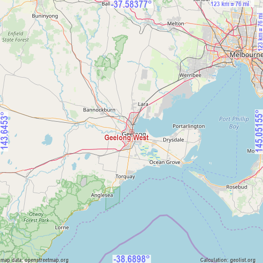 Geelong West on map