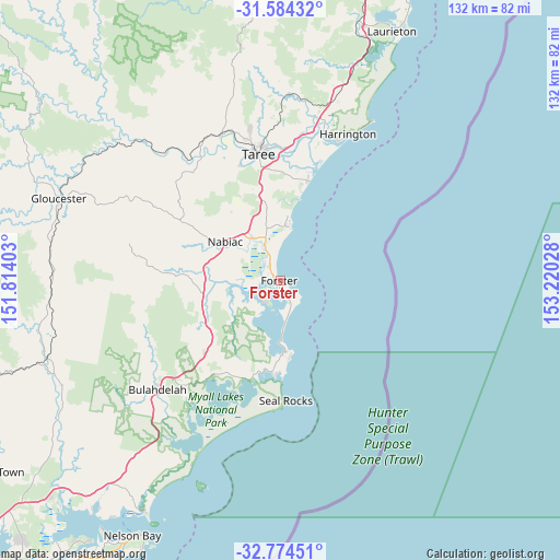 Forster on map