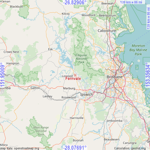 Fernvale on map